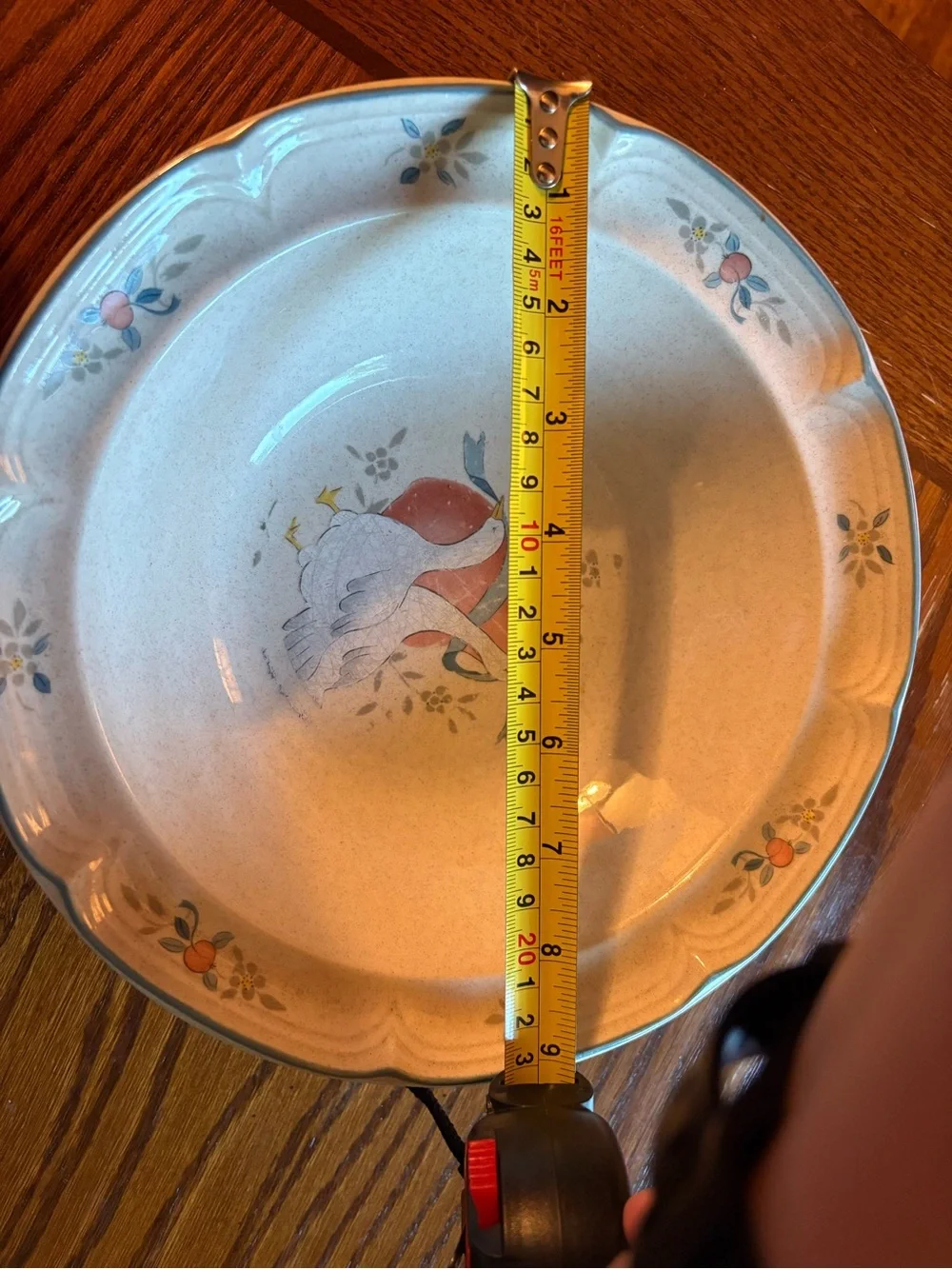 Vintage 1980s International Tableworks Marmalade 2 Geese with Pear serving bowl